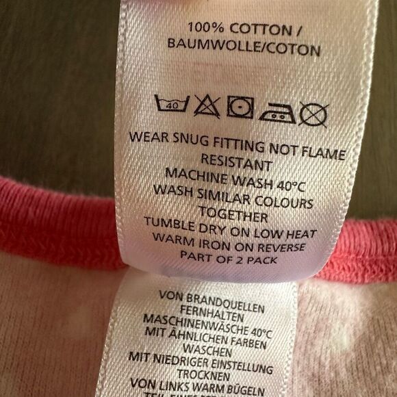 Mini Boden size 6 Pink Polka Dot Long John Pajama TOP ONLY - Picture 5 of 5